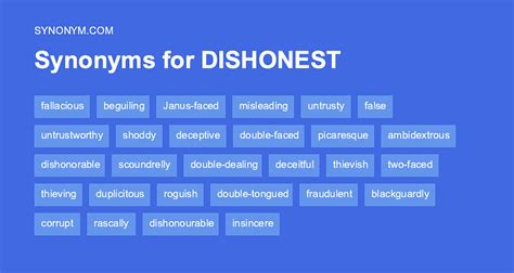 dishonest synonym|another word for dishonest person.